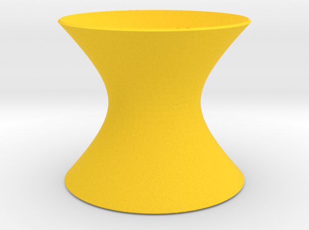 Hyperboloid 1 Sheet: Tiny in Yellow Processed Versatile Plastic