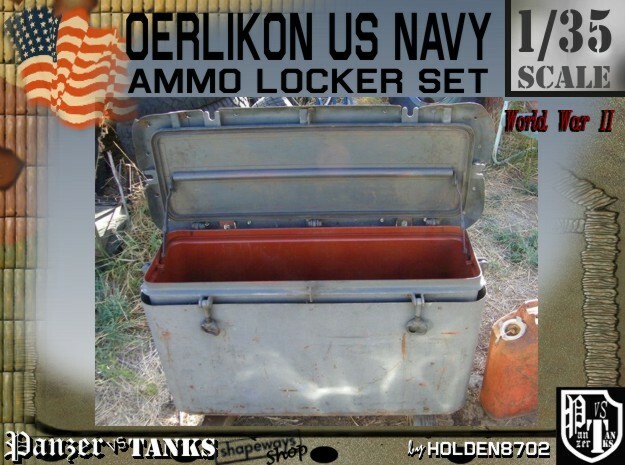 1/35 Oerlikon US Navy Ammo Locker in Tan Fine Detail Plastic