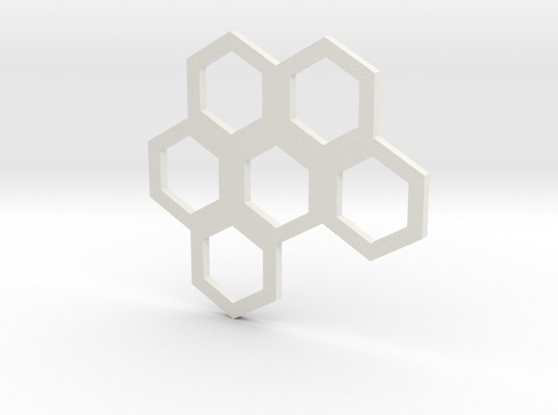 Hive Mind (Piece 3) in White Natural Versatile Plastic