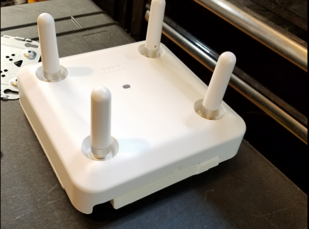 Cover Plate for Cisco AP 3802 Access Point in White Natural Versatile Plastic
