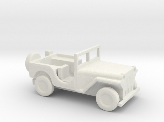 1/110 Scale MB Jeep in White Natural Versatile Plastic