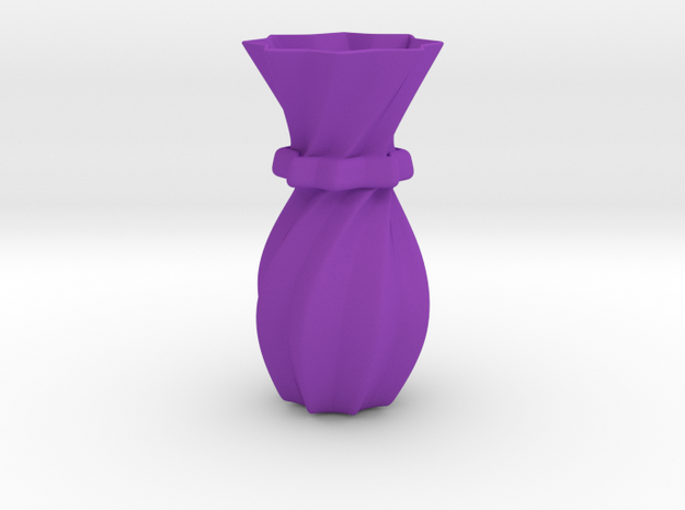 Decorative Vase in Purple Processed Versatile Plastic