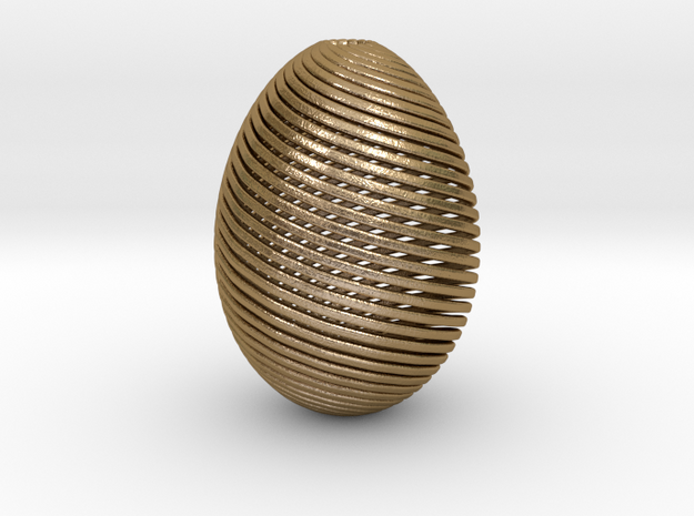 Designer Egg in Polished Gold Steel