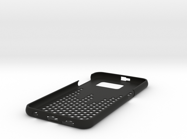 Galaxy S6 Hexagon case in Black Natural Versatile Plastic