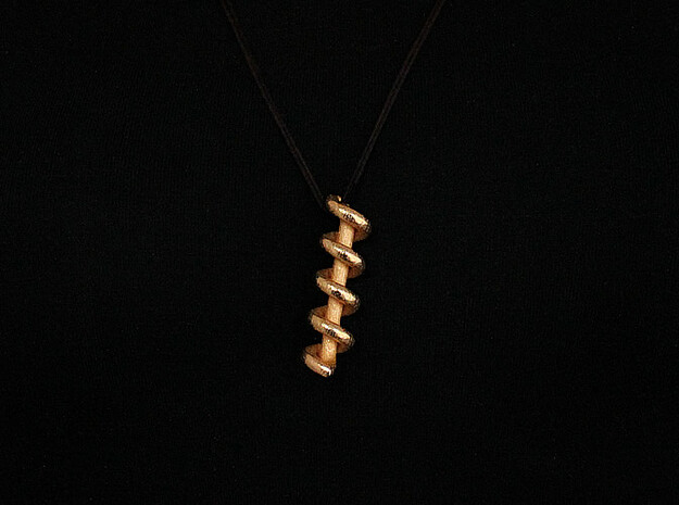 Inix Pendant (#2405) in Polished Gold Steel