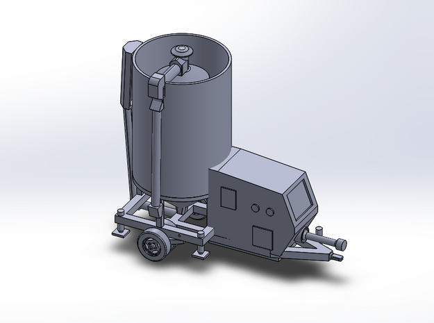 N-Scale Portable Grain Dryer - Transport in Tan Fine Detail Plastic