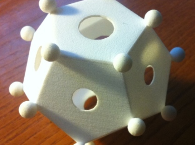 roman dodecahedron in White Natural Versatile Plastic