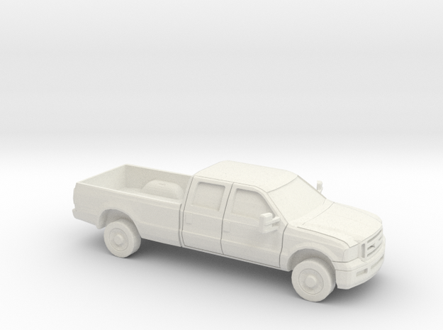 1/87 2005 Ford F 350  Crew Cab Long Bed in White Natural Versatile Plastic