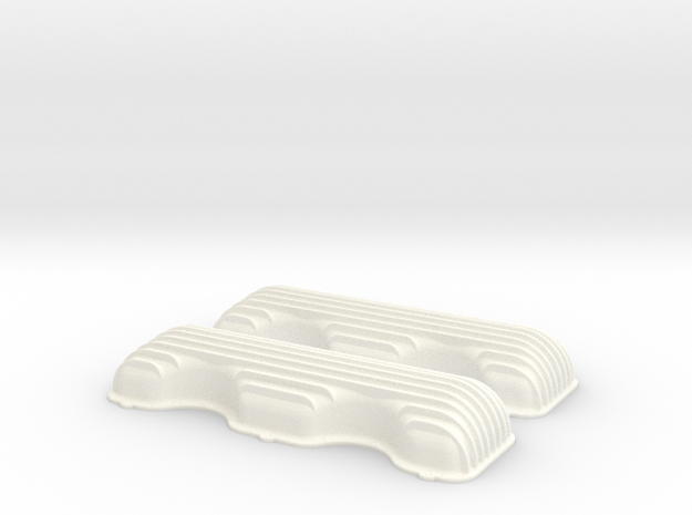1/8 409 Finned Valve Covers File in White Processed Versatile Plastic
