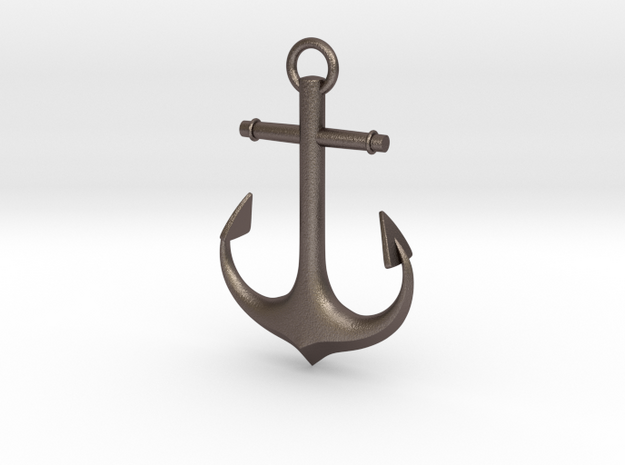 Anchor in Polished Bronzed Silver Steel