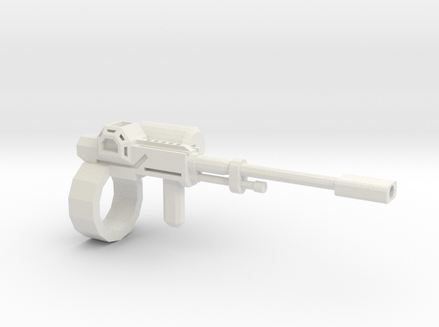 1:18 rail gun in White Natural Versatile Plastic