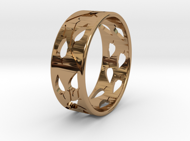 RING-LEAVES in Polished Brass