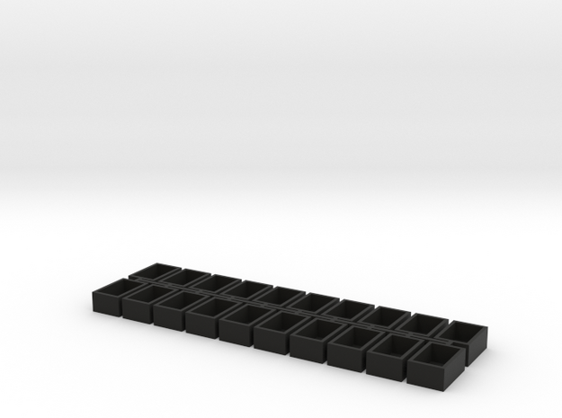 5x8x12 20 Pack Speaker Box Closed in Black Natural Versatile Plastic