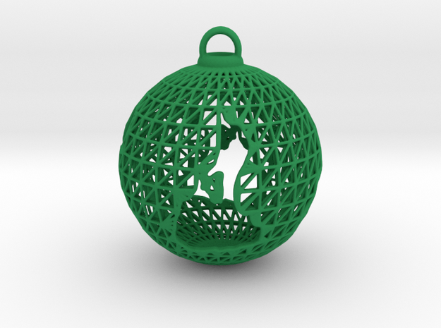 3D Printed Block Island Ball Ornament