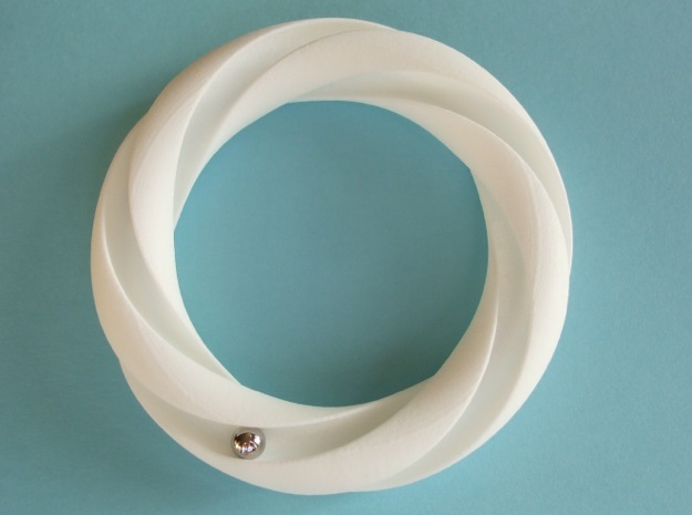 Groovy 3-5 Torus Knot in White Processed Versatile Plastic