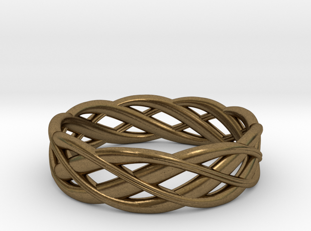 ring Double Braid in Natural Bronze: 6.5 / 52.75