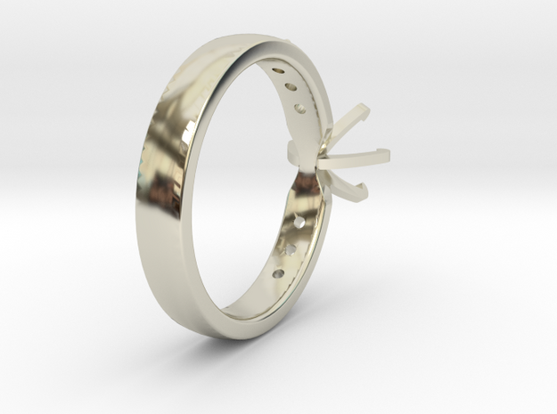 1ct Custom Engagement Ring in 14k White Gold