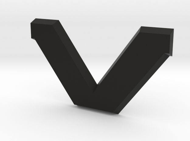 SVO Decklid Emblem "V" - Large in Black Natural Versatile Plastic