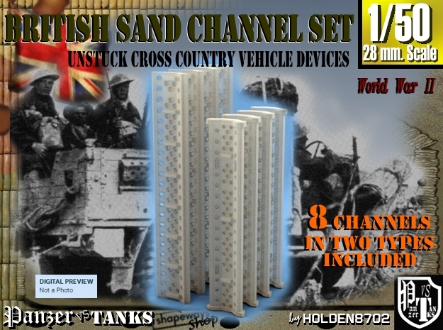 1-50 British Sand Channel Set in Tan Fine Detail Plastic