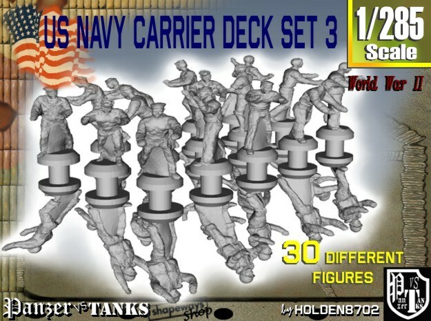 1-285 US Navy Carrier Deck Set 3 in Clear Ultra Fine Detail Plastic