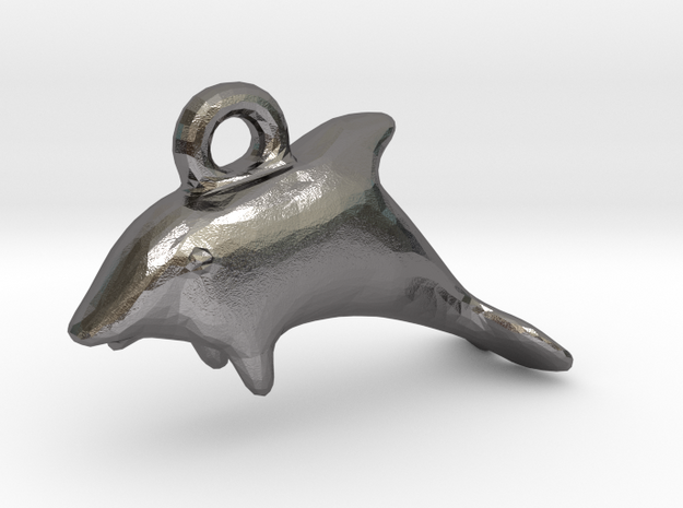 Dolphin Pendant in Polished Nickel Steel