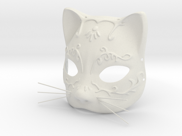 Splicer Mask Cat (Mens Size) in White Natural Versatile Plastic