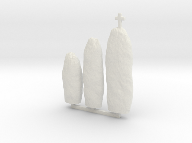 HOPh01 Menhirs in White Natural Versatile Plastic