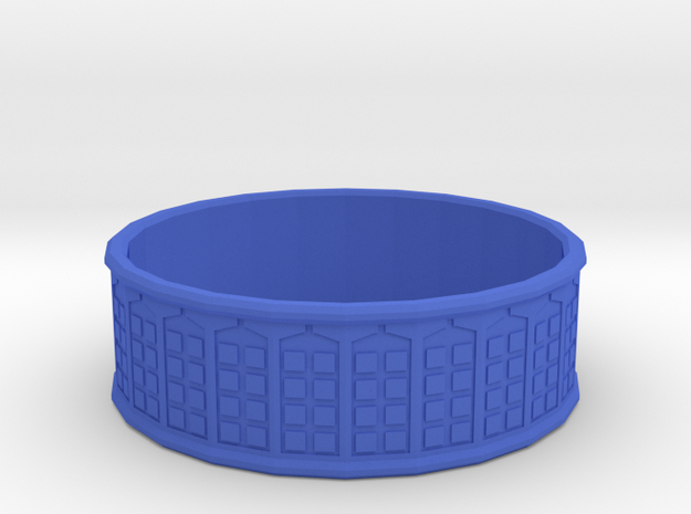 Tardis Ring, 18mm in Blue Processed Versatile Plastic
