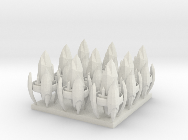 1/700 Protoss Pylons X9 in White Natural Versatile Plastic