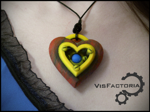 Iron Heart Pendant in Full Color Sandstone