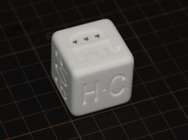 Super Dice for Tuesday : S in White Natural Versatile Plastic