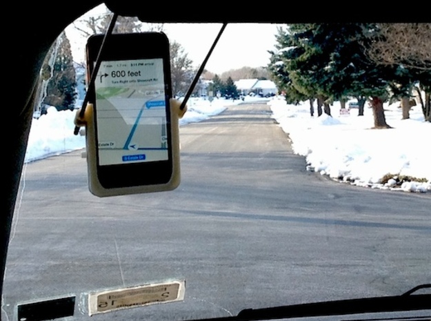 Hands-Free GPS Kit for iPhone in White Natural Versatile Plastic
