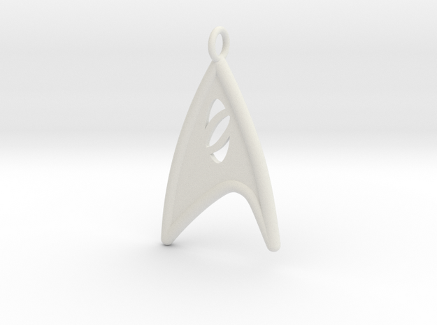Starfleet Science Badge pendant in White Natural Versatile Plastic