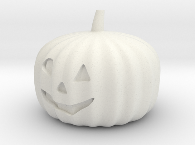 Halloweem pumpkin with flashing RGB LED and CR2032 in White Natural Versatile Plastic