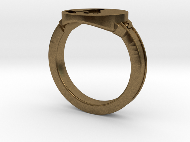 Dark Souls inspired Wolf Ring in Natural Bronze: 7.5 / 55.5