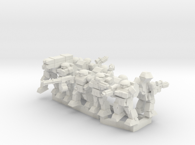 Warplated Squad in White Natural Versatile Plastic