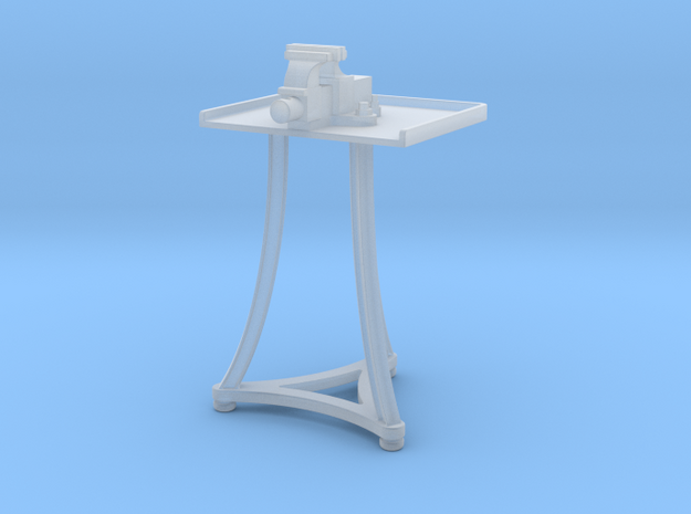 1:24 Blacksmith Vise Table in Smooth Fine Detail Plastic