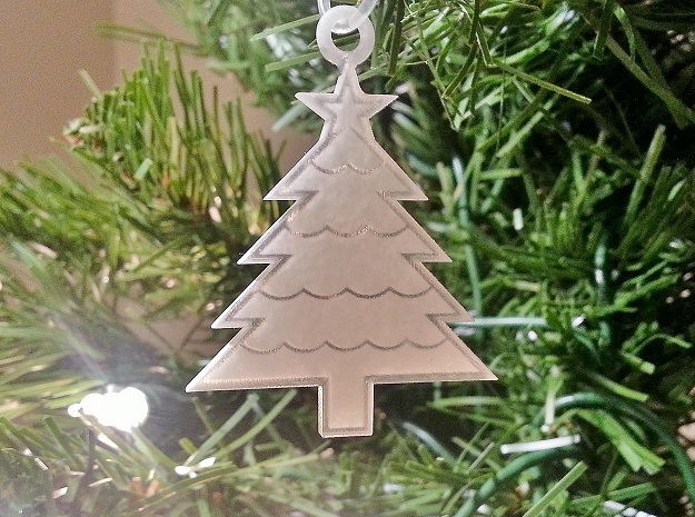 Trapped Wax Tree Ornament in Tan Fine Detail Plastic