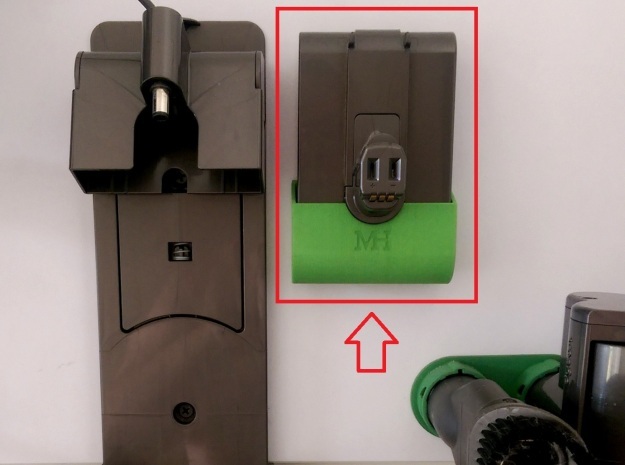 Dyson Handstick Vacuum Battery Holder in Blue Processed Versatile Plastic