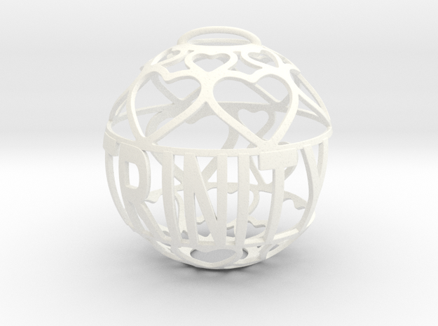 Trinity Lovaball in White Processed Versatile Plastic