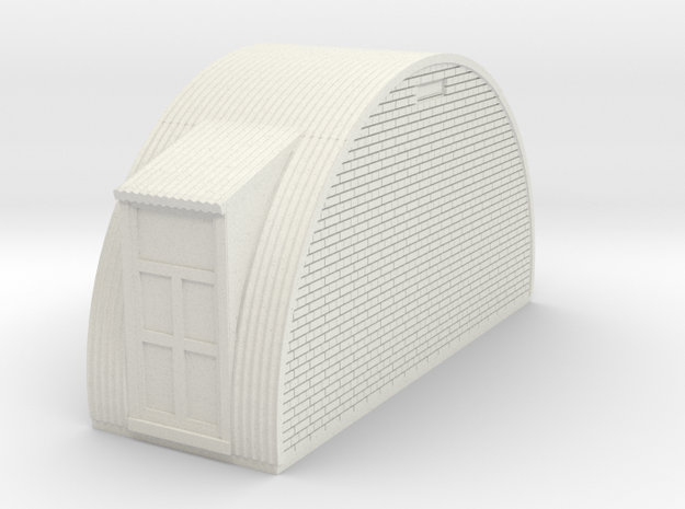 N-76-end-brick-nissen-hut-wind-door-1a in White Natural Versatile Plastic