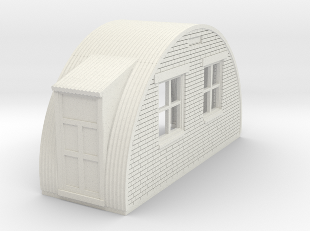 N-76-back-end-brick-nissen-hut-2-doors-1a in White Natural Versatile Plastic