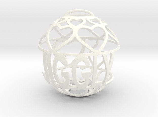 Jiggly Lovaball in White Processed Versatile Plastic