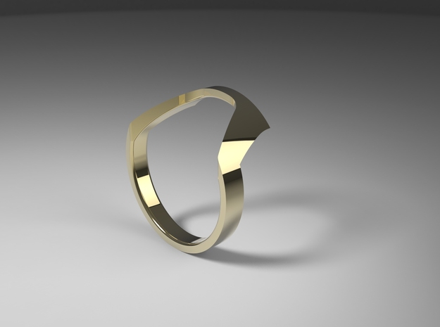 Static Ring - SIZE 7 in 14k Gold Plated Brass