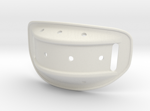 Helmet Chin Cup in White Natural Versatile Plastic
