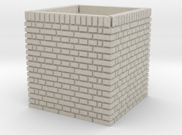 Cast Iron Water Tank Brick Pillar in Natural Sandstone: 1:32