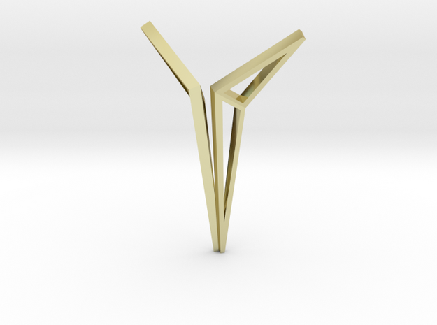 YOUNIVERSAL Origami Structure, Pendant. Sharp Chic in 18K Gold Plated