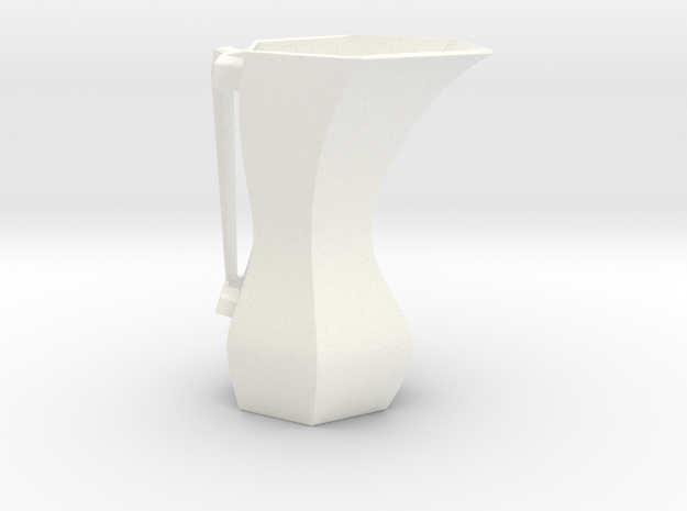 Hex Carafe 01 in White Processed Versatile Plastic