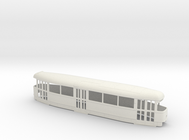 Tatra T1 Pantograph 0 Scale [body] in White Natural Versatile Plastic: 1:48