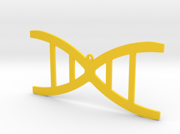 DNA necklace in Yellow Processed Versatile Plastic